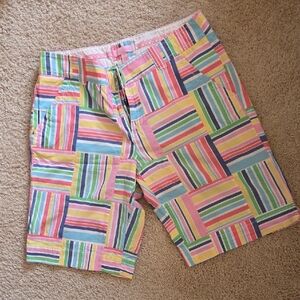 Colorful Striped Patchwork Shorts By Lilly Pulitzer